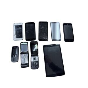 Lot of 11 Cellphones Nokia Samsung Alcatel Motorola for parts UNTESTED